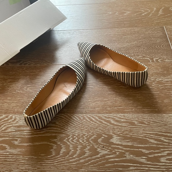 J. Crew Black and White Stripe Amelia Flats - Picture 4 of 5
